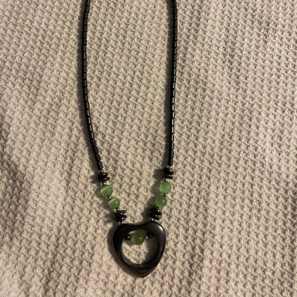 Hematite necklace.